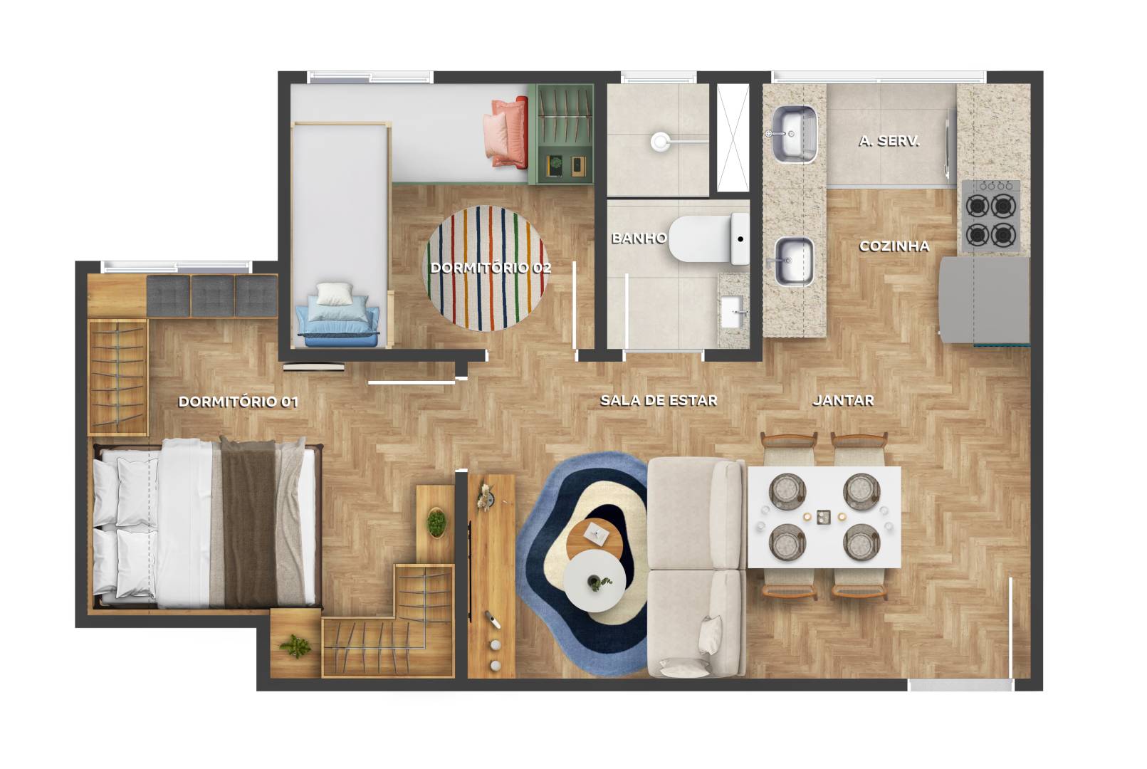 Apartamento, 2 quartos, 34 m² - Foto 9