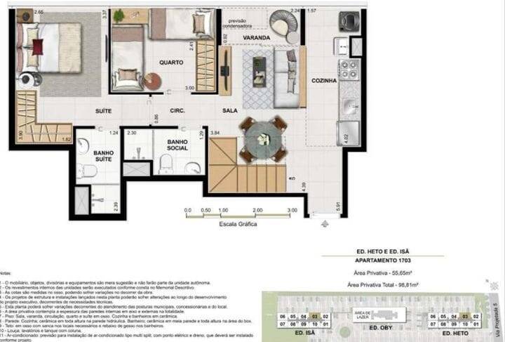Cobertura, 2 quartos, 98 m² - Foto 9